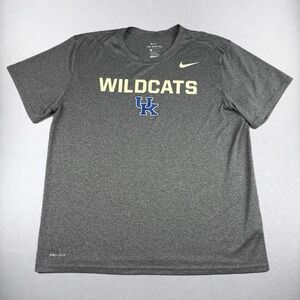 Nike Dri Fit T Shirt Mens XL University of Kentucky UK Tee Gray NCAA Performance